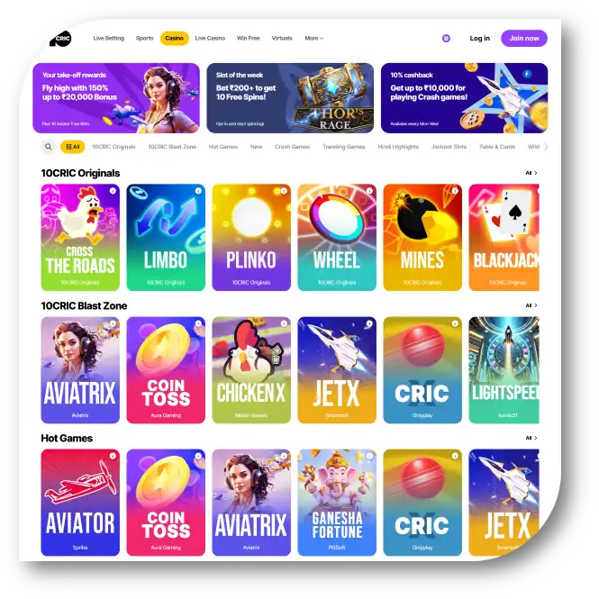 10Cric - Casino Box (hi)