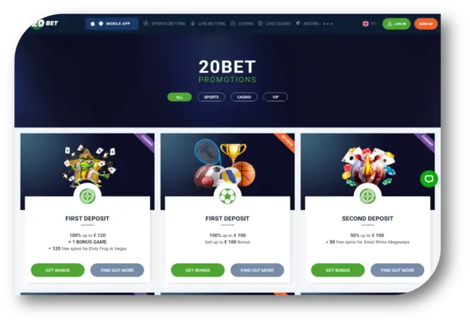 20Bet - Promotions Page (hi)