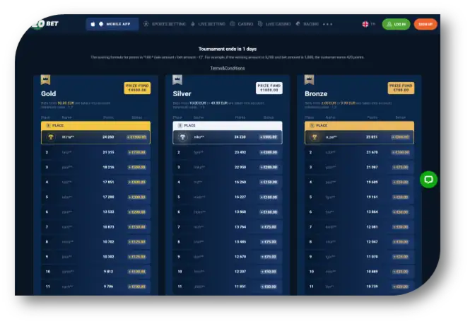 20Bet - Tournament Page (hi)
