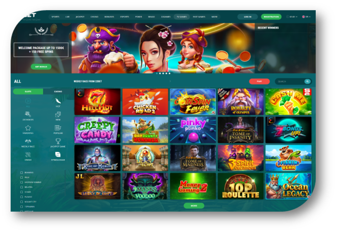 22Bet - Slots Page (hi)