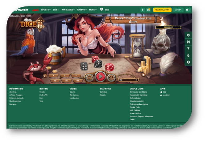 BetWinner - Dice Page (en)