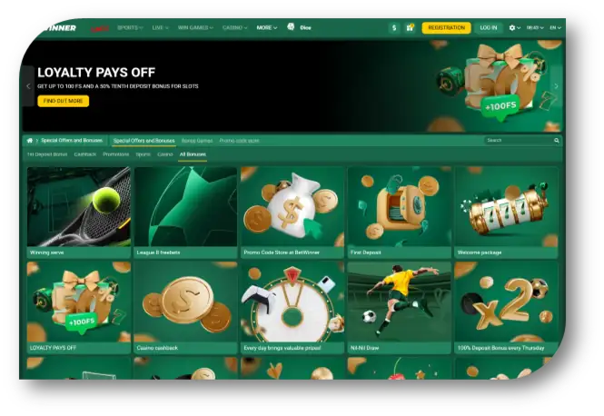 BetWinner - Promotions Page (hi)