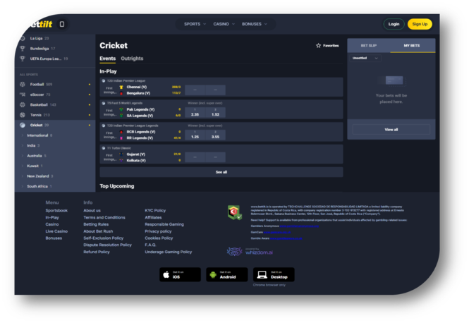 Bettilt - Cricket Page (en)