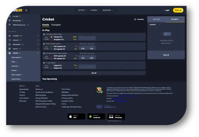 Bettilt - Cricket Page (hi)