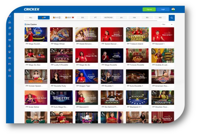 Crickex - Live Casino Page (en)