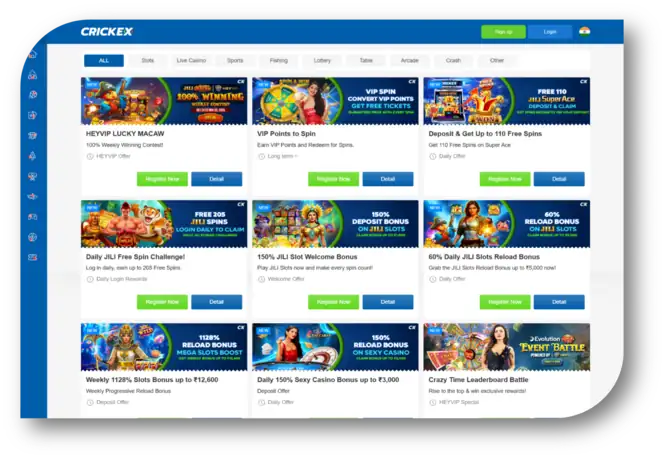 Crickex - Promotions Page (en)