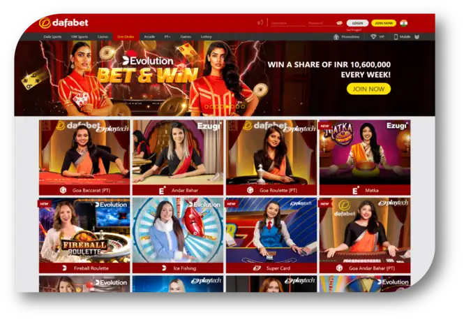 Dafabet - Live Dealer Page (hi)