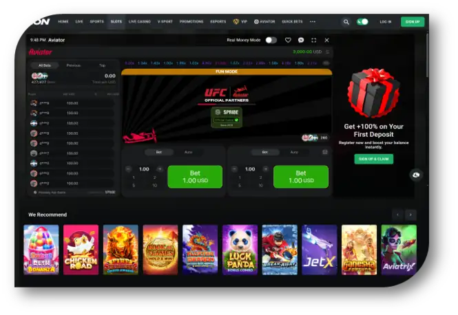 Leon - Aviator Page (en)