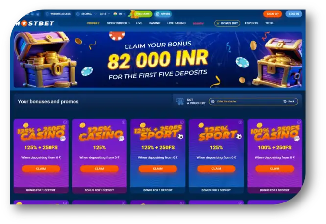 Mostbet - Bonuses Page (en)