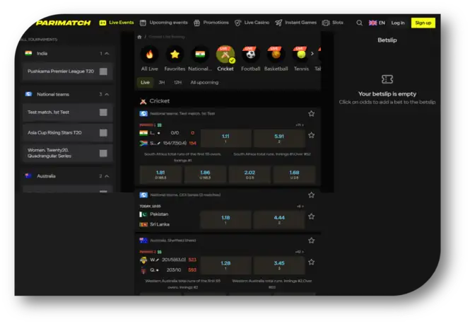 Parimatch - Live Events Page (hi)