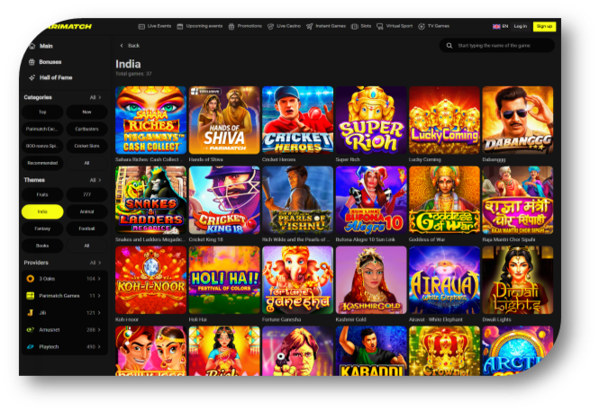 Parimatch - Slots Page (hi)