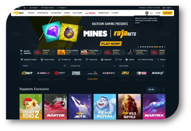 Rajabets - Casino 2 Page (hi)