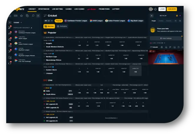 Rajabets - Cricket Page (hi)