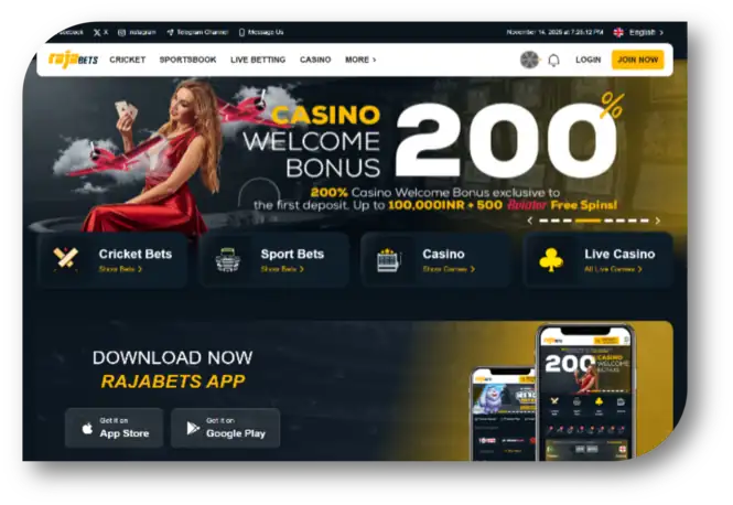 Rajabets - Main Page (hi)