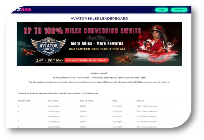 Tez888 - Leaderboard Page (en)