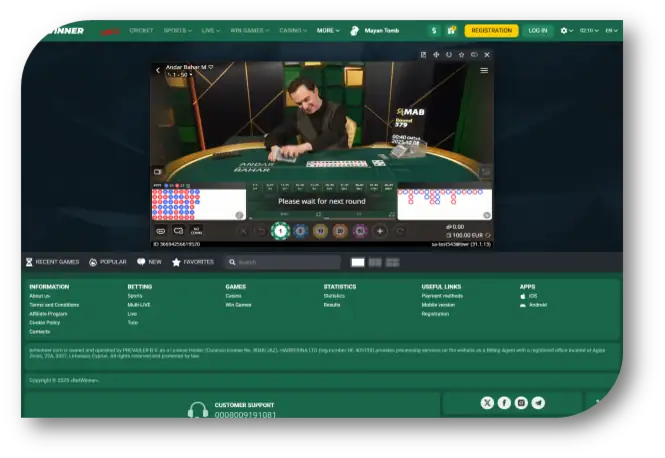 Andar Bahar - Game Page (BetWinner) (hi)