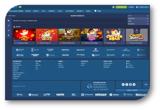 Chicken Road - List Page (1xBet) (en)