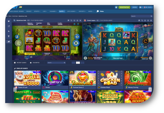 Slots Machines - Game Page (1xBet) (hi)