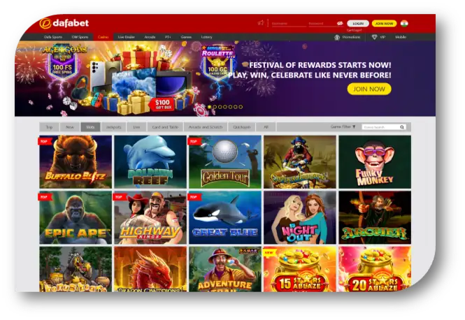 Slots Machines - List Page (Dafabet) (en)