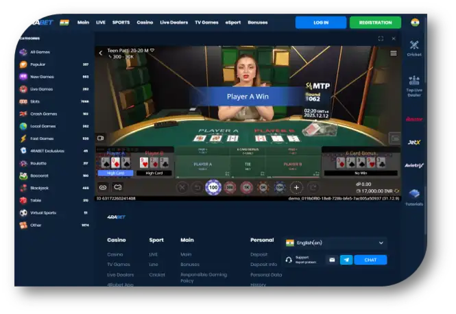 Teen Patti - Game Page (4RaBet) (hi)