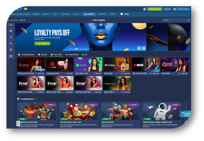 Teen Patti - List Page (1xBet) (hi)