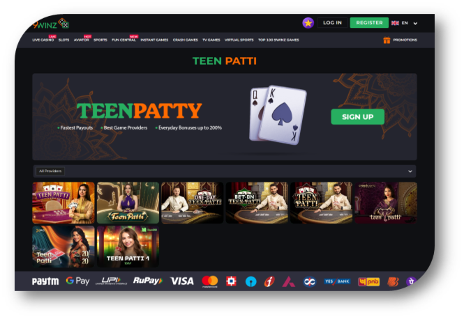 Teen Patti - List Page (9Winz) (en)