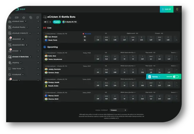 Virtual Sports - List Page (Drip) (en)