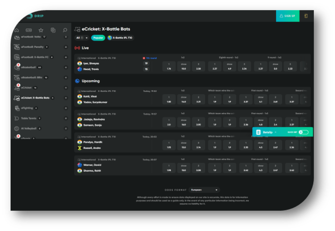 Virtual Sports - List Page (Drip) (hi)