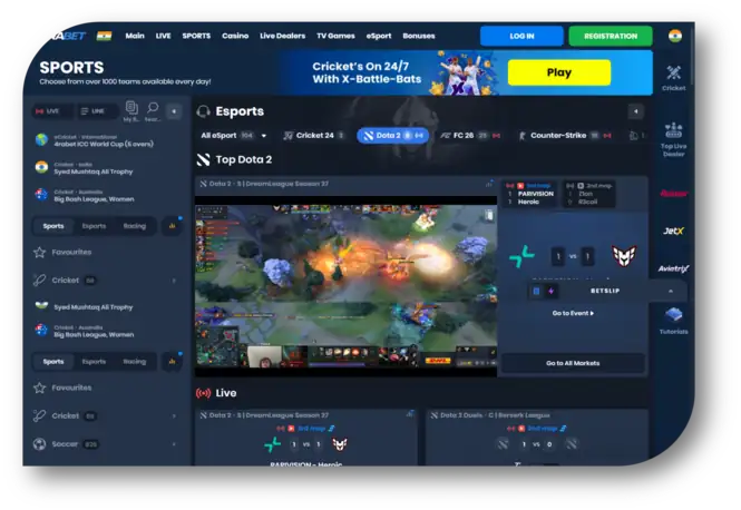 eSports - Game Page (4RaBet) (en)