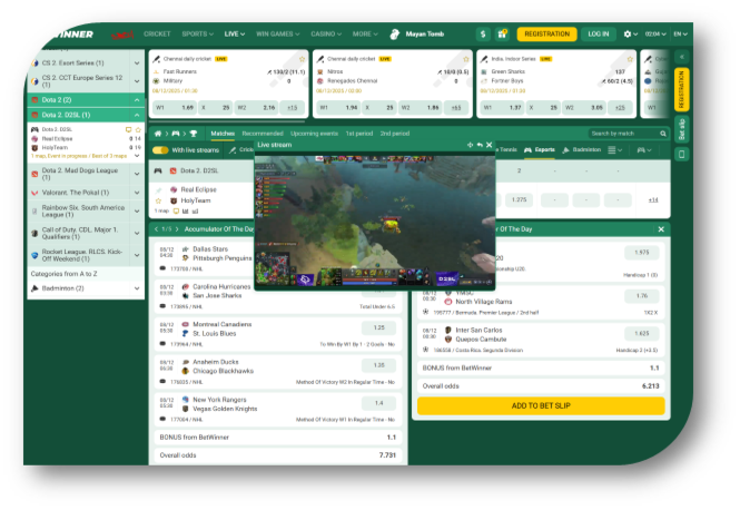 eSports - Game Page (BetWinner) (hi)