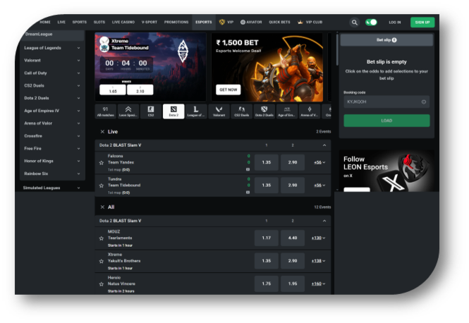 eSports - Game Page (Leon) (hi)